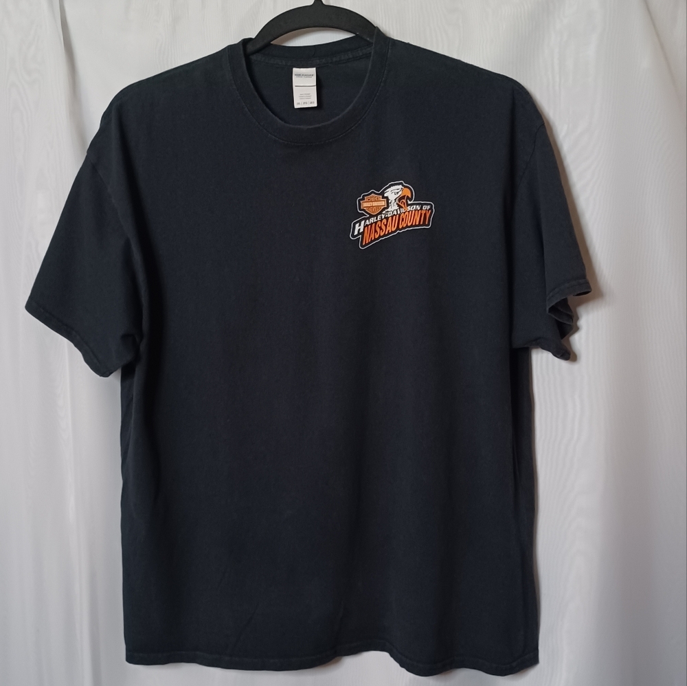 HARLEY DAVIDSON BLACK SHORT SLEEVE CREW NECK T-SHIRT. 2XL
